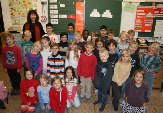 Klassenfoto 2b, Klassenlehrerin Christiane Albers, 2012